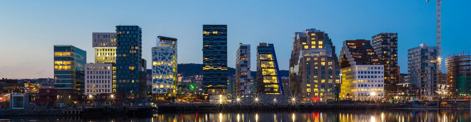 evening Oslo landscape