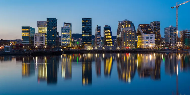evening Oslo landscape